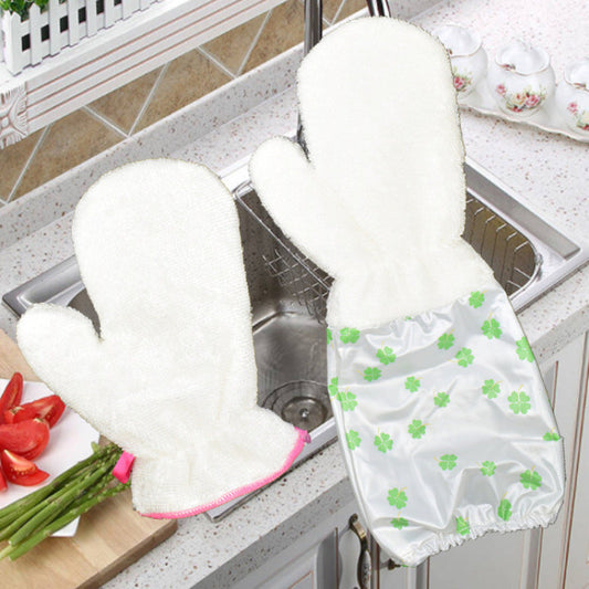 Bamboo Fiber Dishwashing Cleaning Gloves
